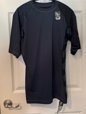Volcom Men's Navy Rash Guard Swim Shirt - UPF 50+